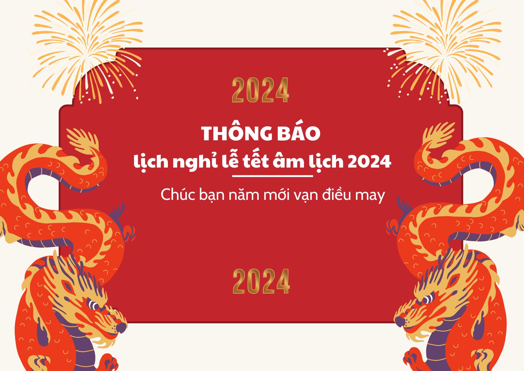 Thông báo lịch hoạt động của Sanitec Việt Nam trong kỳ nghỉ lễ Tết âm lịch 2024